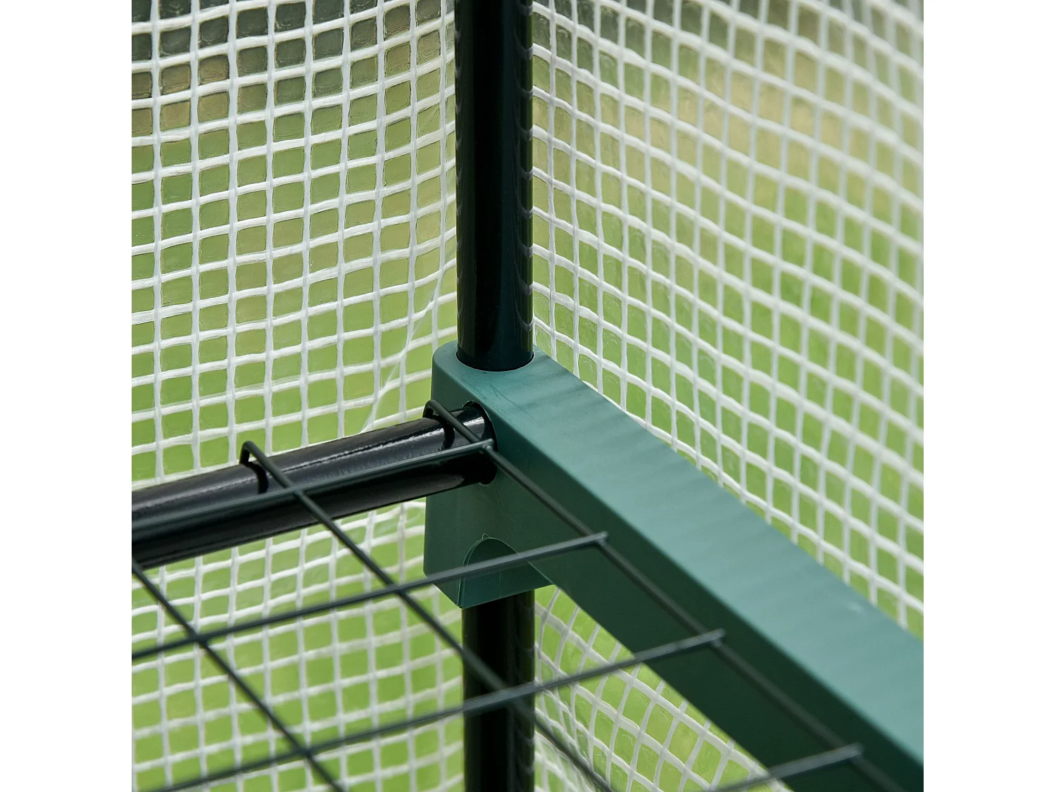 Invernadero de jardín blanco 143x73x195 cm Outsunny