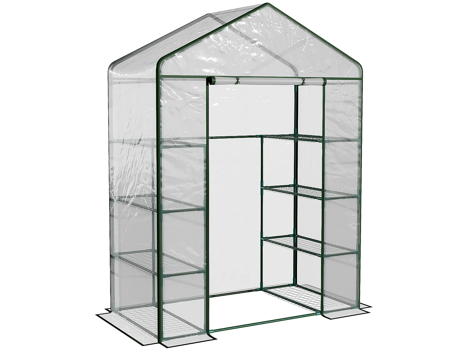 Invernadero de jardín verde 143x73x195cm Outsunny