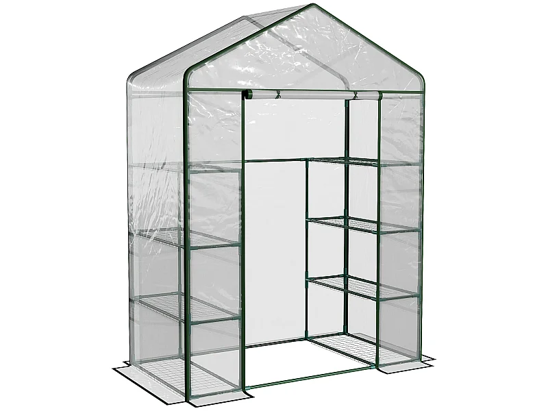 Invernadero de jardín verde 143x73x195cm Outsunny