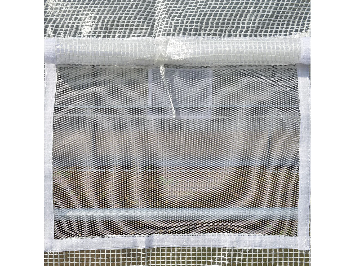 Invernadero de túnel blanco 597x302x200 cm Outsunny