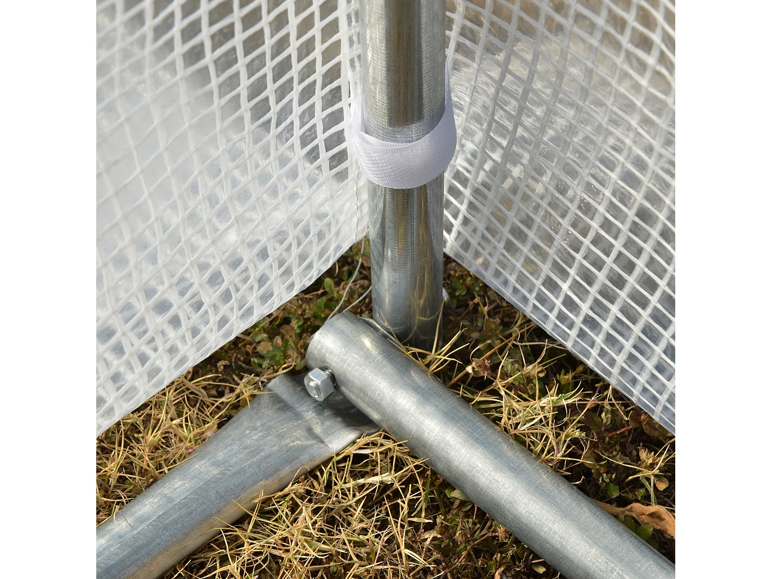 Invernadero de túnel blanco 597x302x200 cm Outsunny