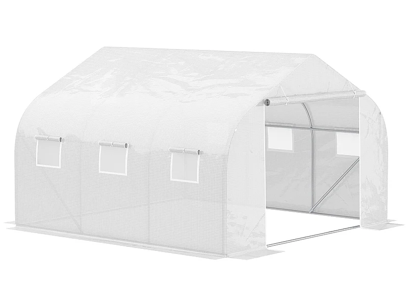 Invernadero blanco 445x299x205 cm Outsunny