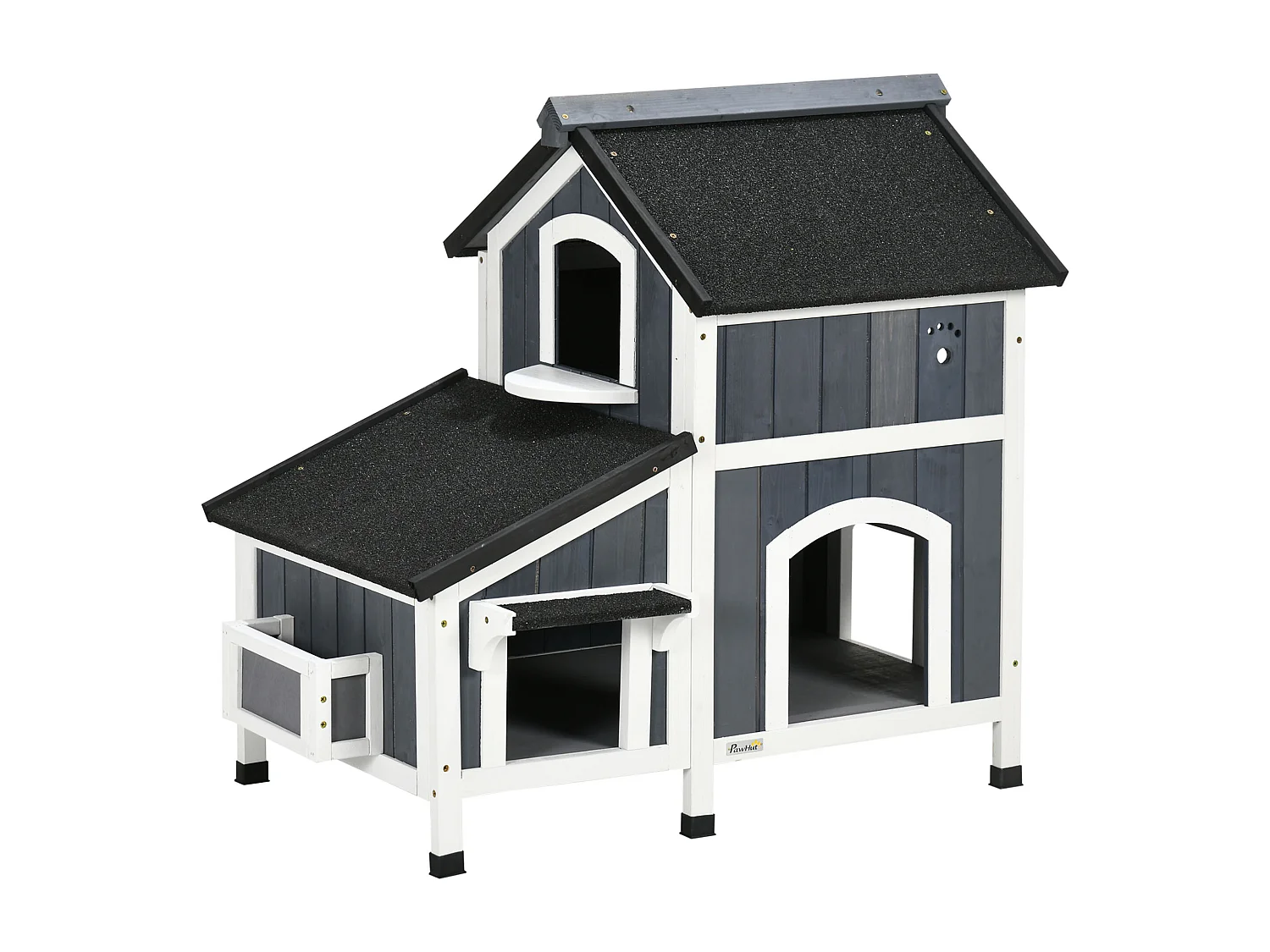 Caseta para gatos gris 96x65x85.5 cm PawHut