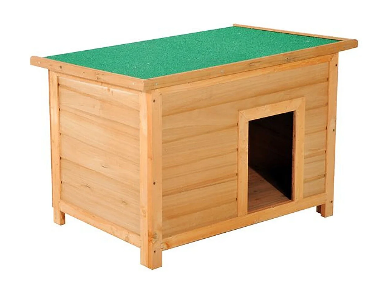 Caseta para perro madera natural 82x58x58 cm PawHut