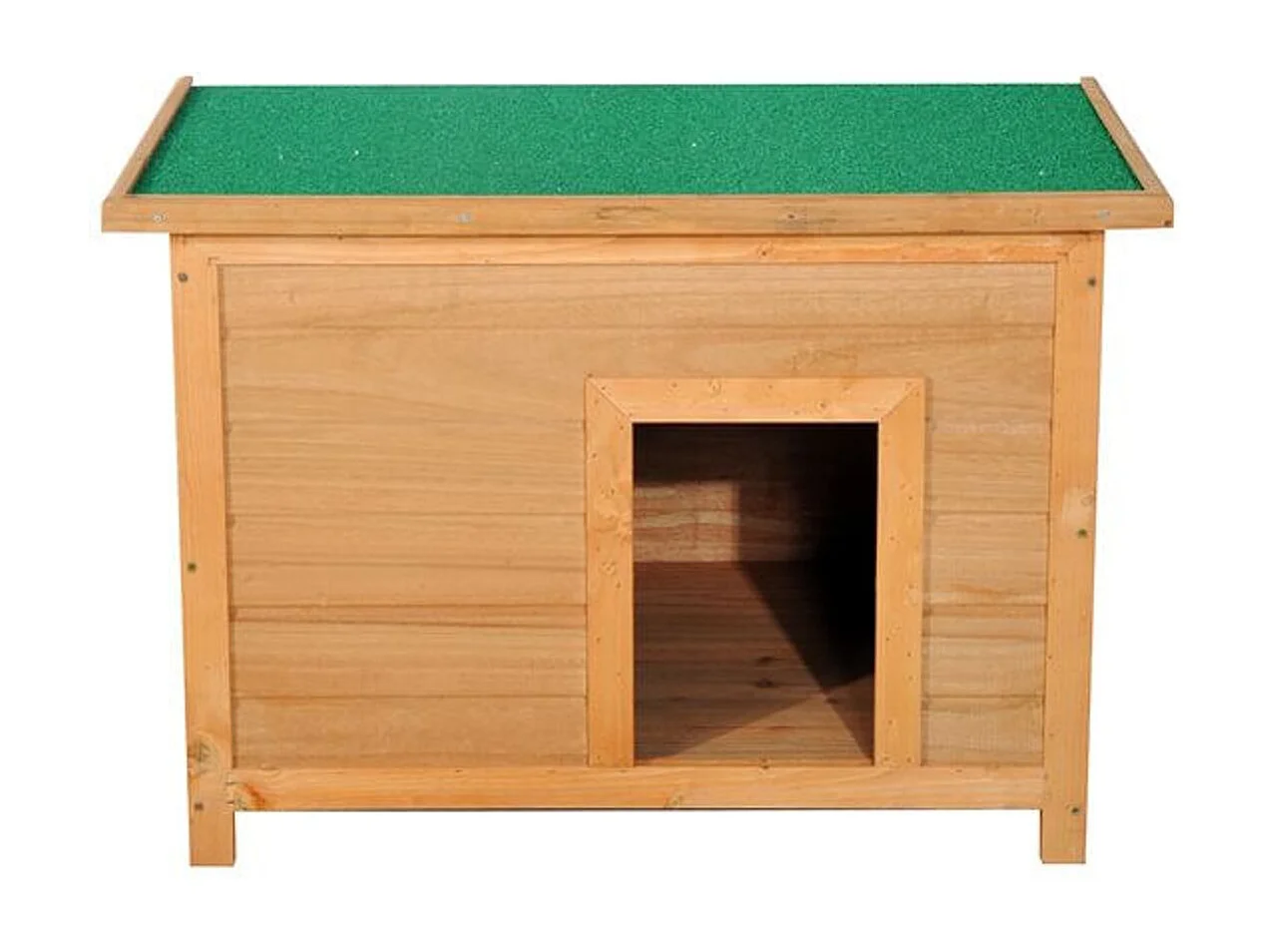 Caseta para perro madera natural 82x58x58 cm PawHut