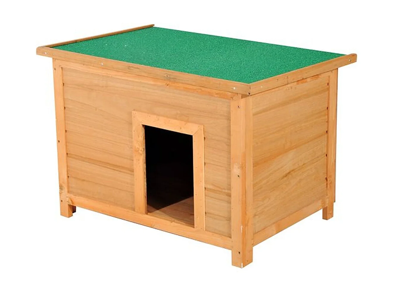 Caseta para perro madera natural 82x58x58 cm PawHut