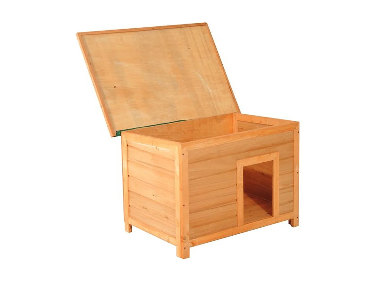 Caseta para perro madera natural 82x58x58 cm PawHut