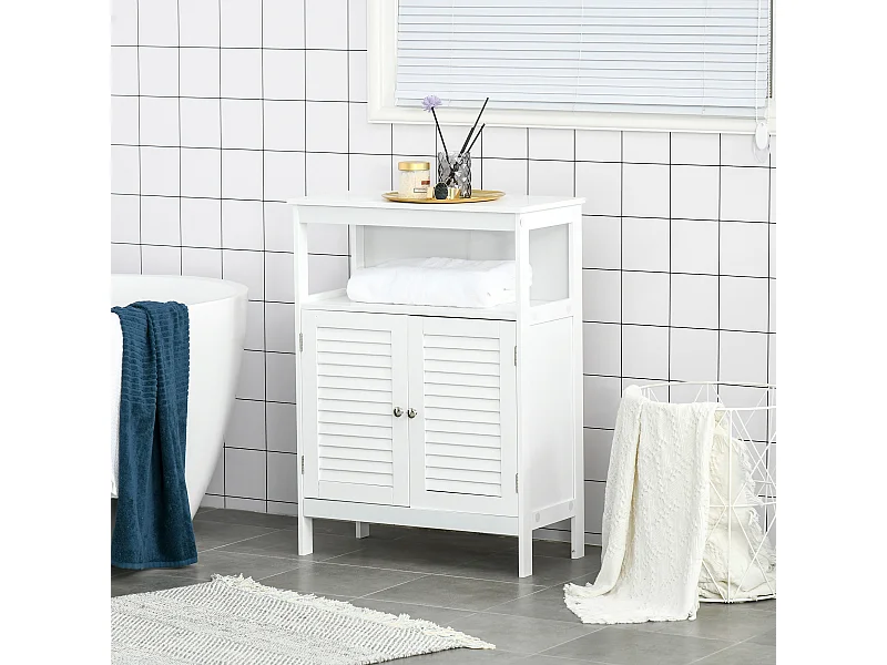 Armario de baño white 60x30x81,6 cm kleankin