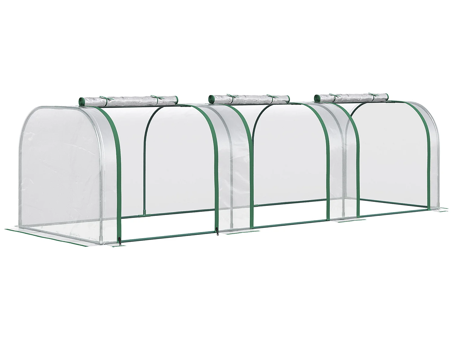Invernadero de túnel transparente 295x100x80 cm Outsunny