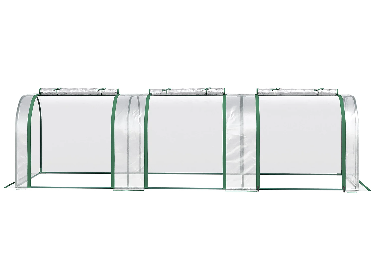 Invernadero de túnel transparente 295x100x80 cm Outsunny