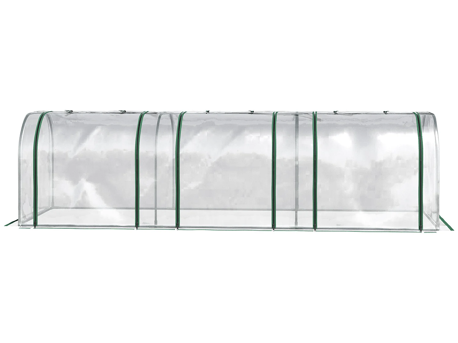 Invernadero de túnel transparente 295x100x80 cm Outsunny