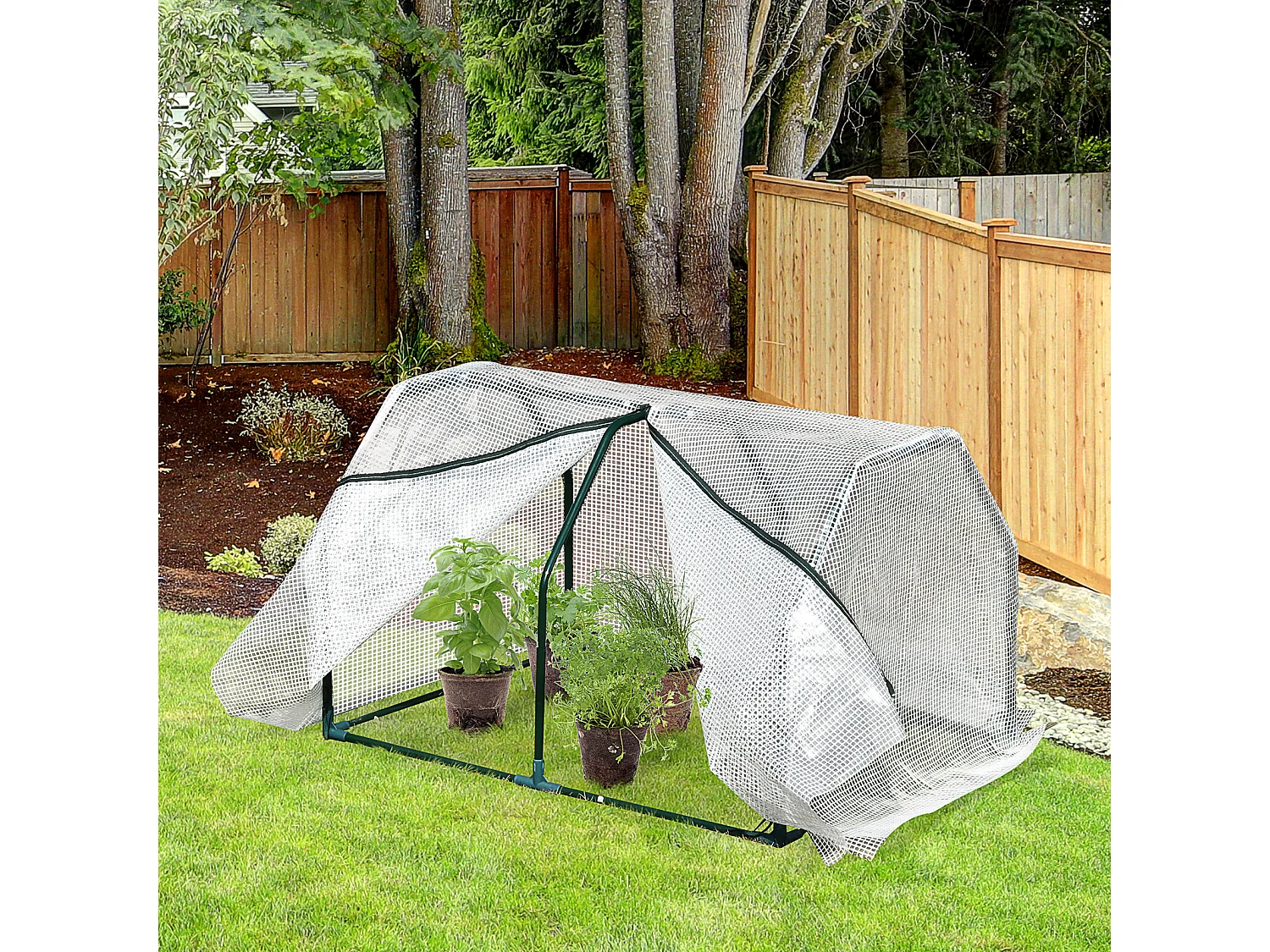 Invernadero de terraza blanco 99x71x60 cm Outsunny