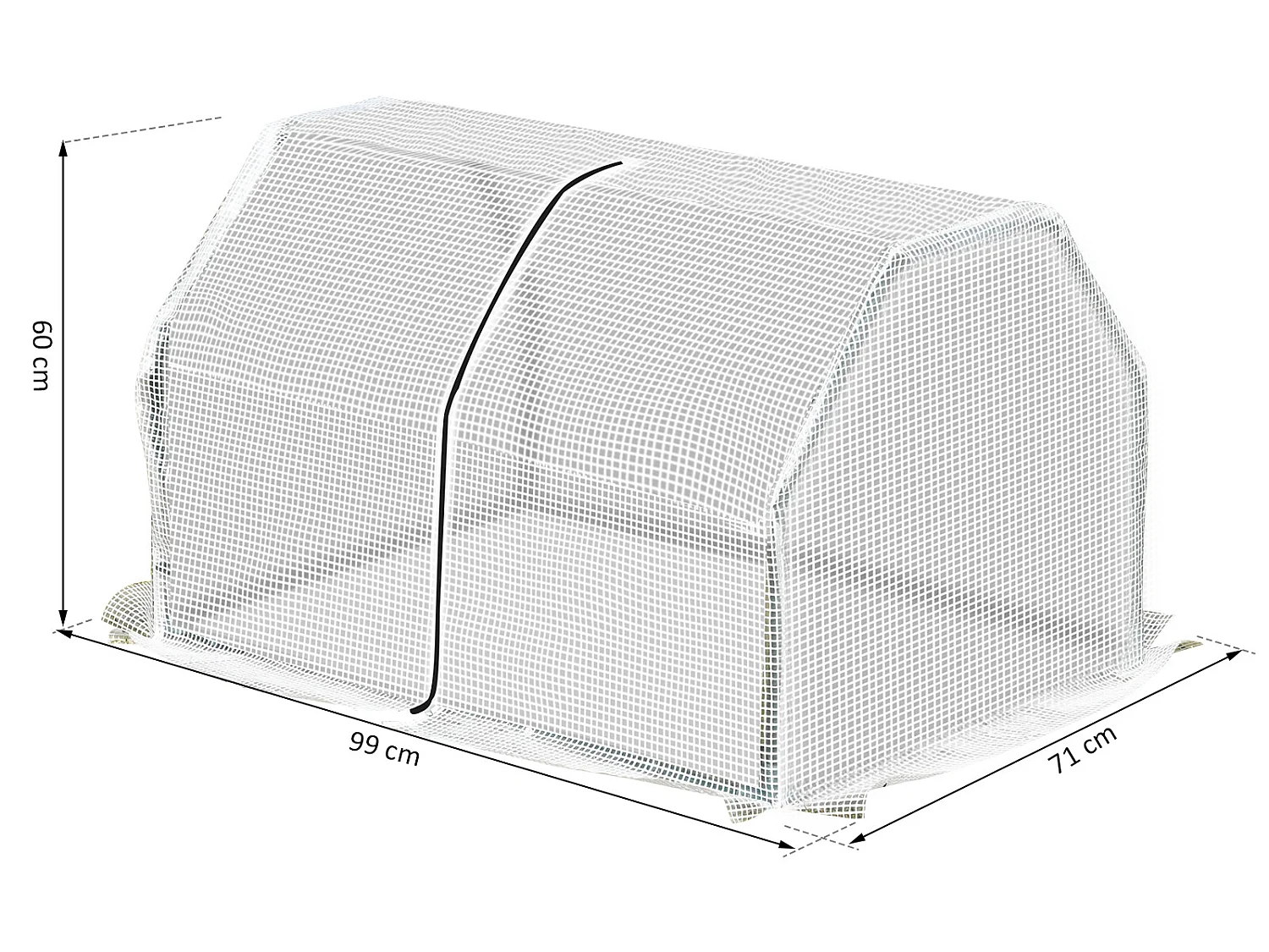 Invernadero de terraza blanco 99x71x60 cm Outsunny