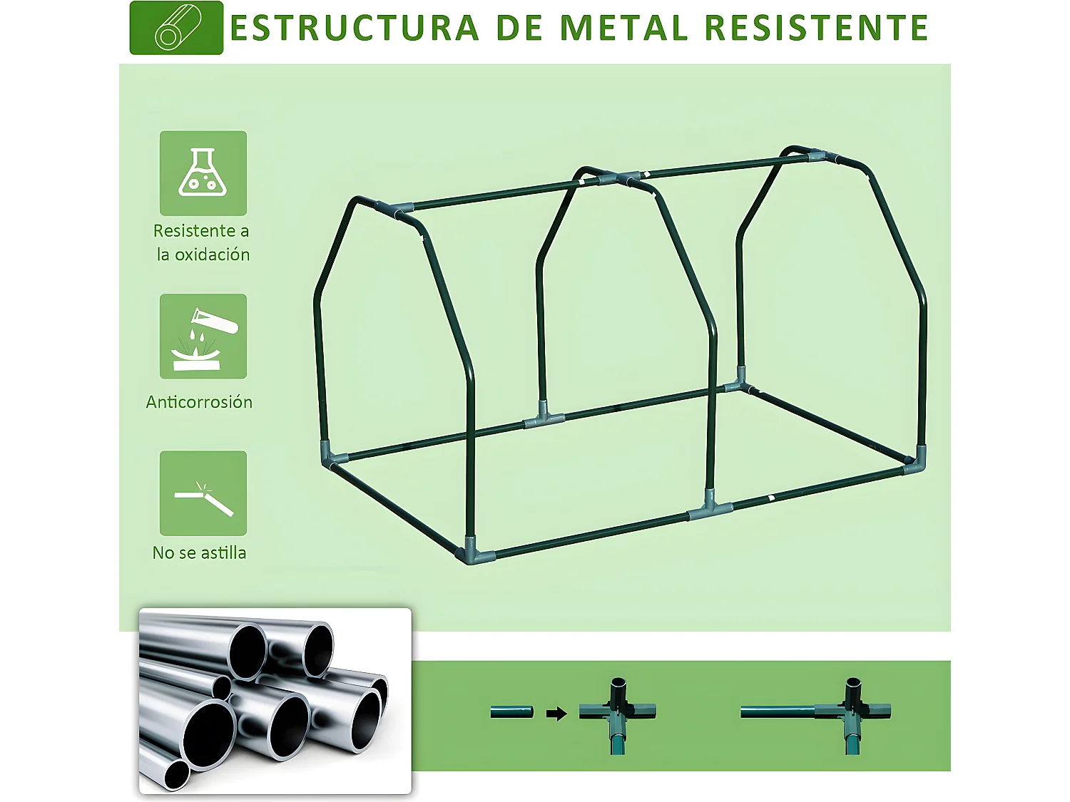 Invernadero de terraza blanco 99x71x60 cm Outsunny