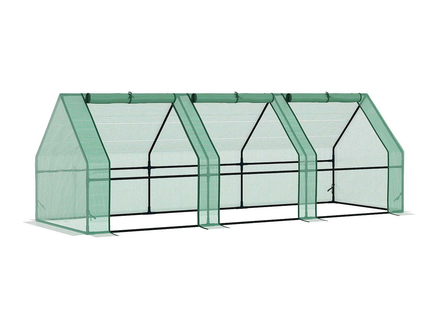 Invernadero de jardín verde 270x90x90 cm Outsunny