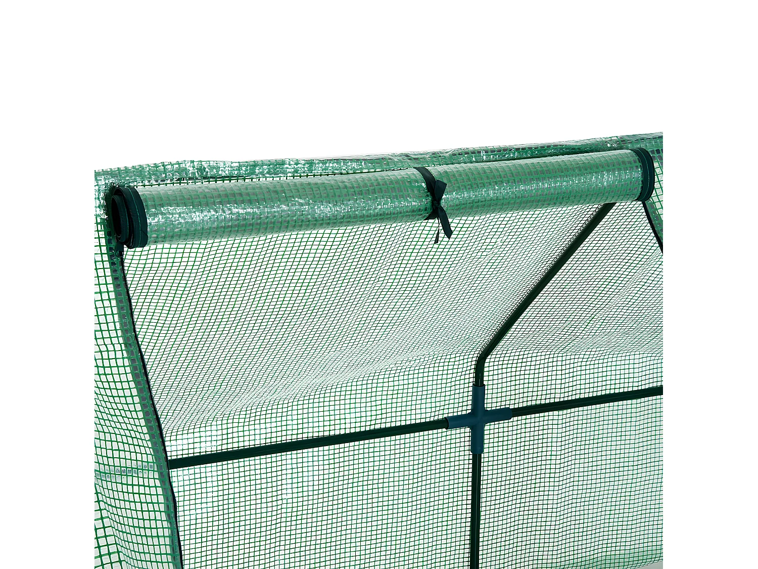 Invernadero de jardín verde 270x90x90 cm Outsunny