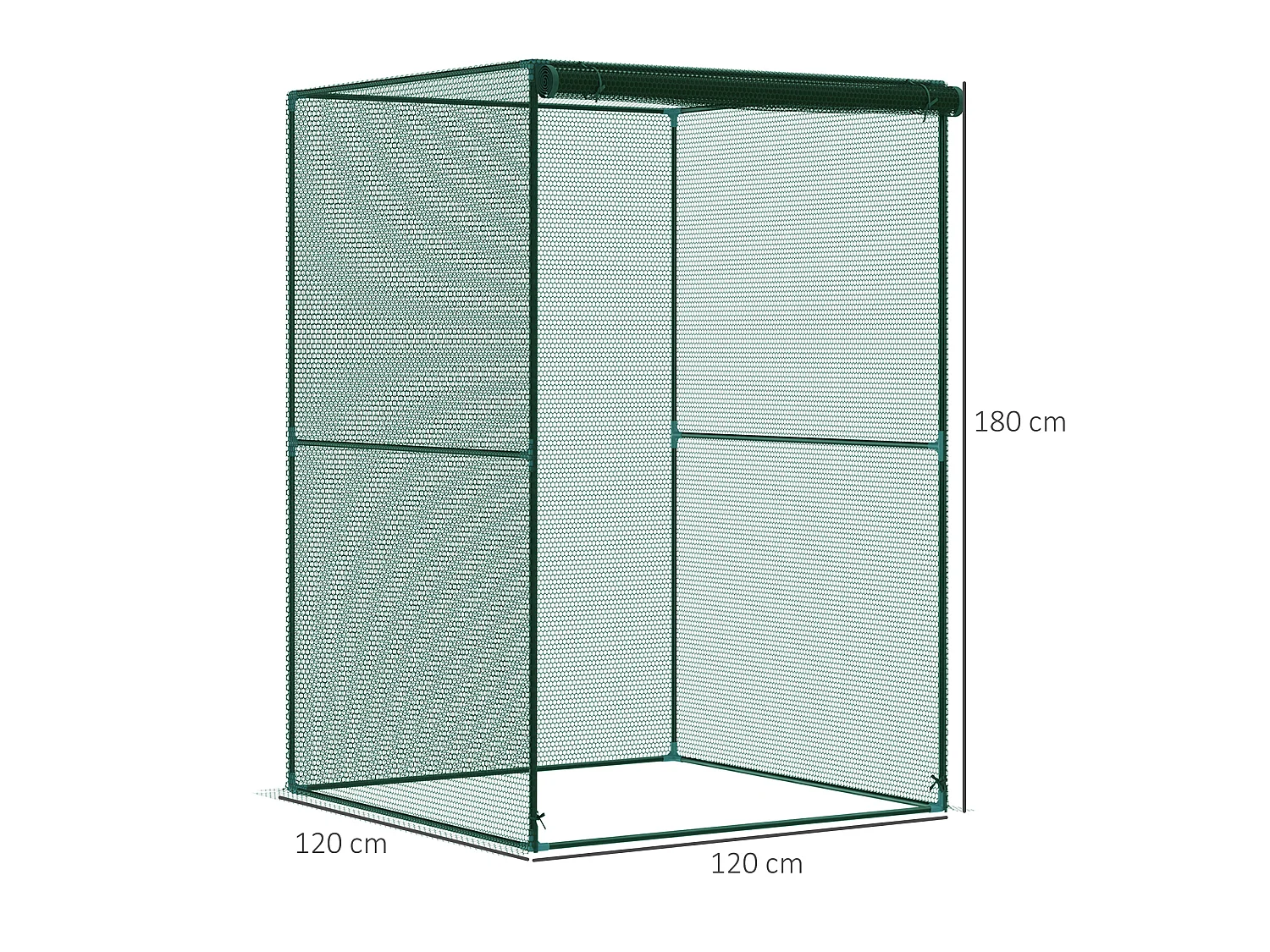 Jaula de cultivo verde oscuro 120x120x180 cm Outsunny