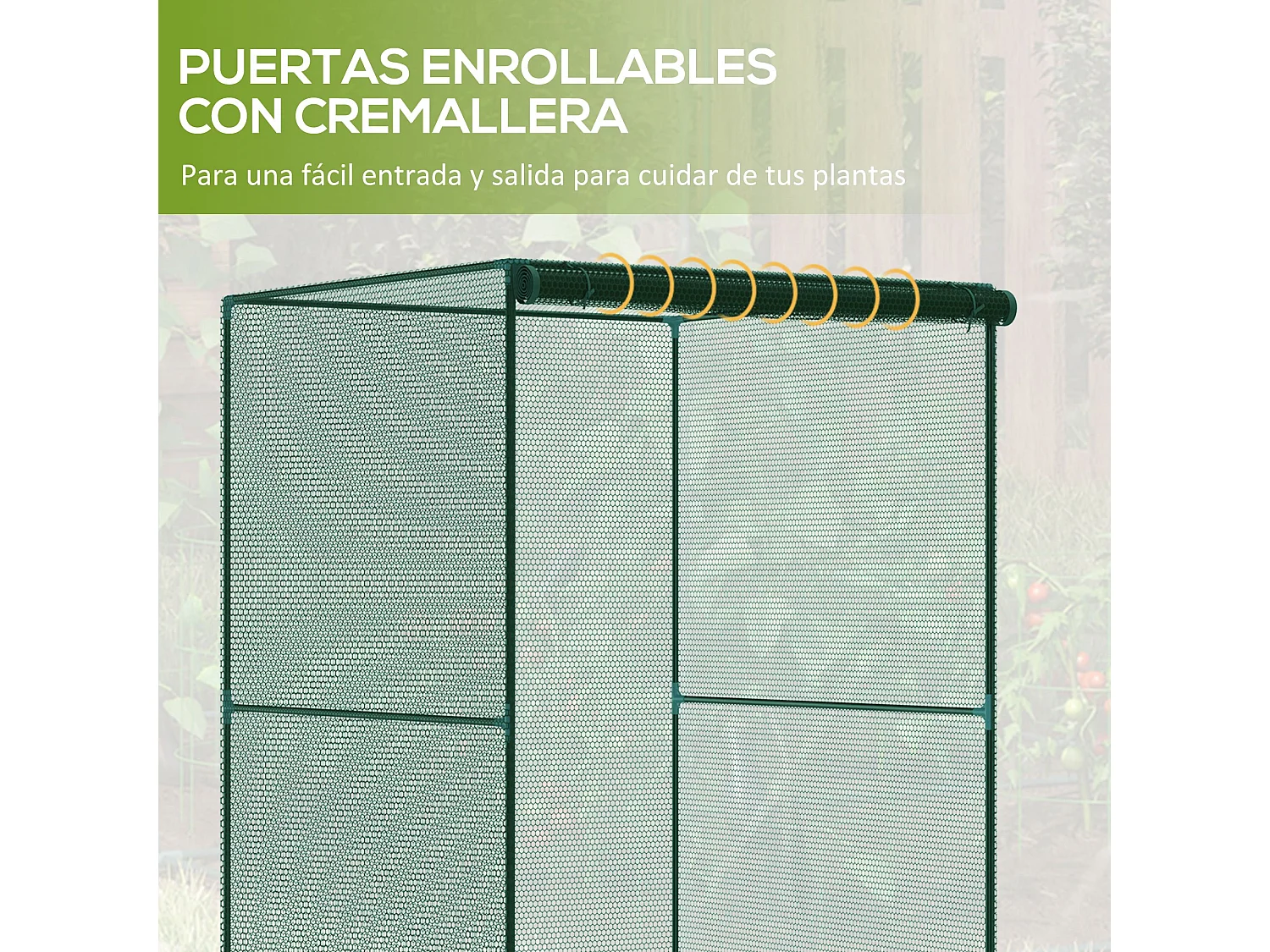 Jaula de cultivo verde oscuro 120x120x180 cm Outsunny