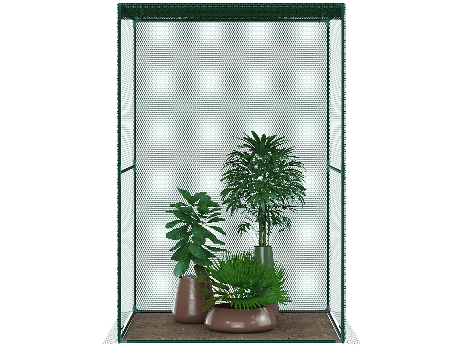 Jaula de cultivo verde oscuro 120x120x180 cm Outsunny