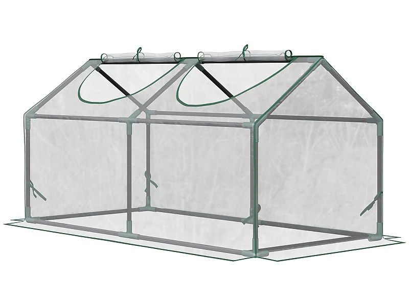 Invernadero de terraza transparente 120x60x60 cm Outsunny