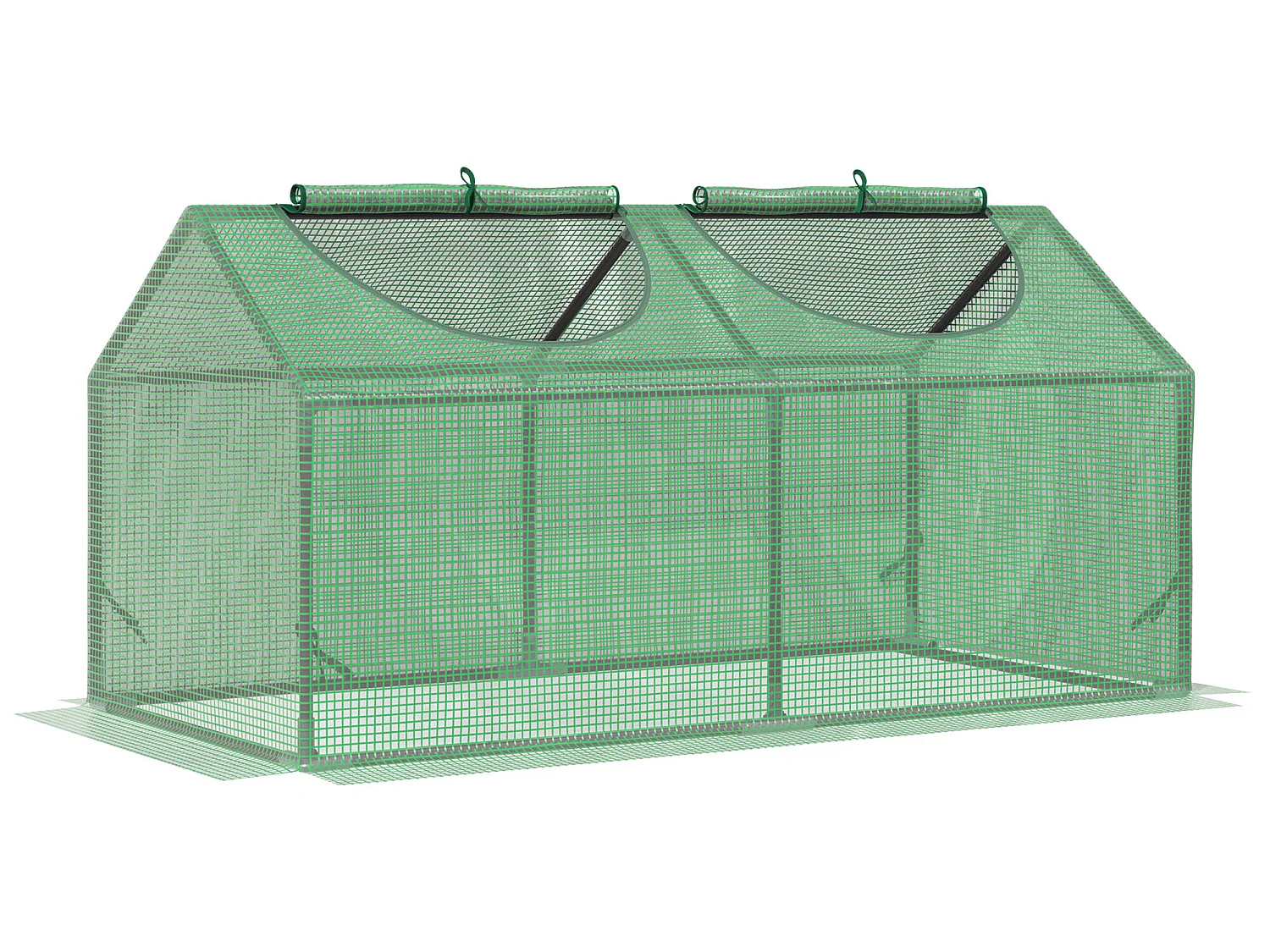 Invernadero de terraza verde oscuro 120x60x60 cm Outsunny