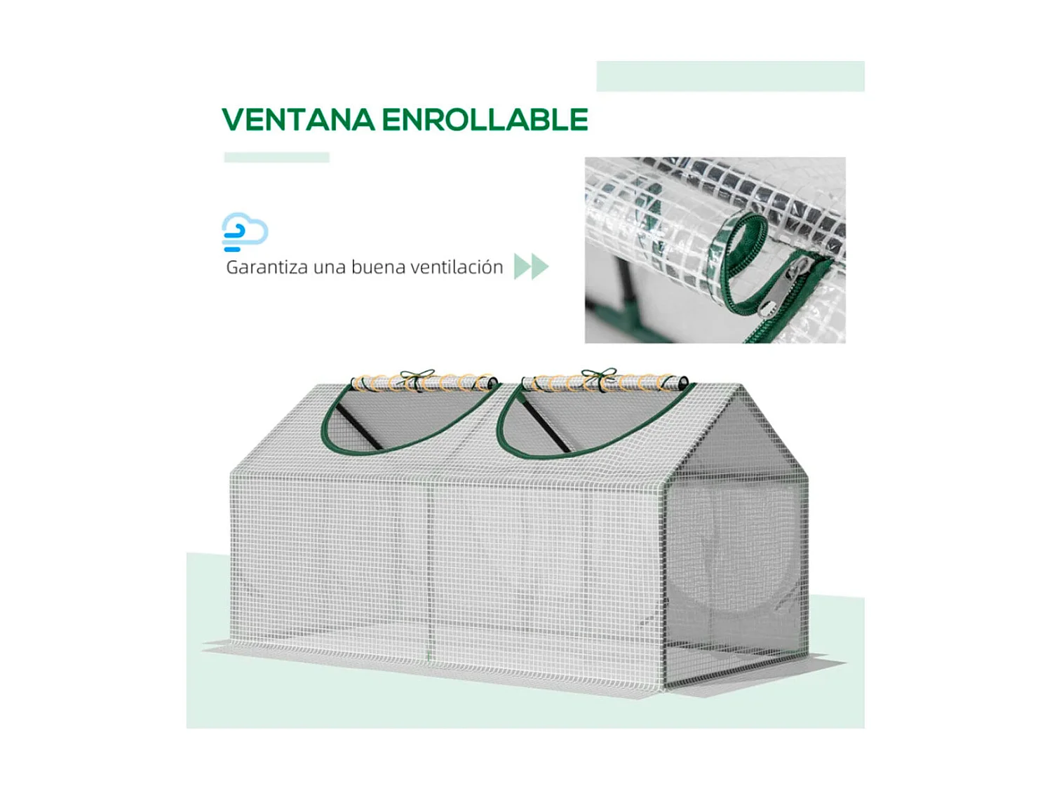 Invernadero de terraza blanco 120x60x60 cm Outsunny