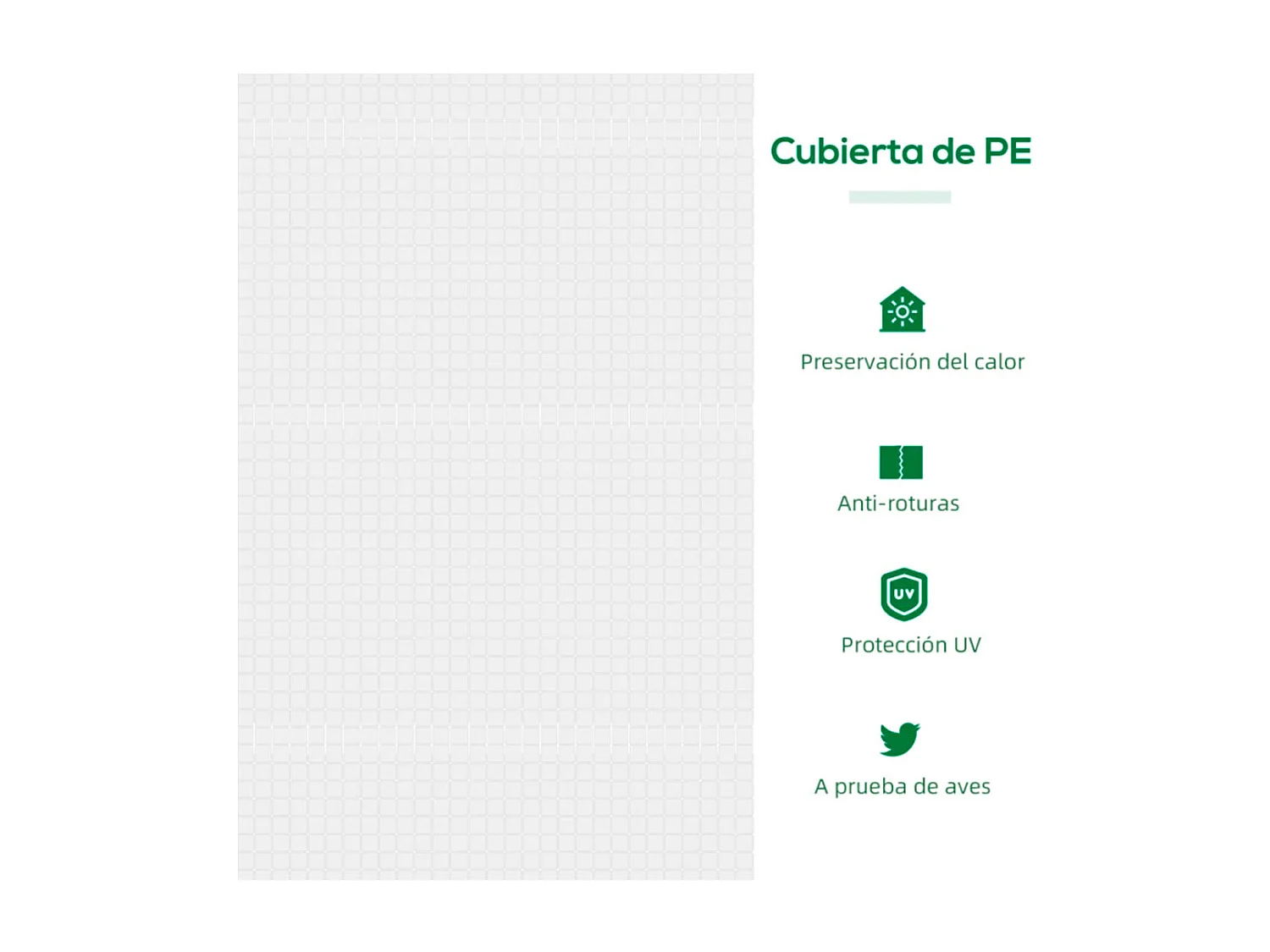 Invernadero de terraza blanco 120x60x60 cm Outsunny