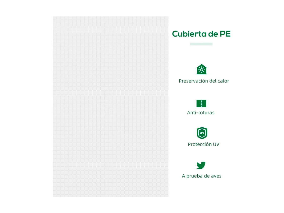 Invernadero de terraza blanco 120x60x60 cm Outsunny