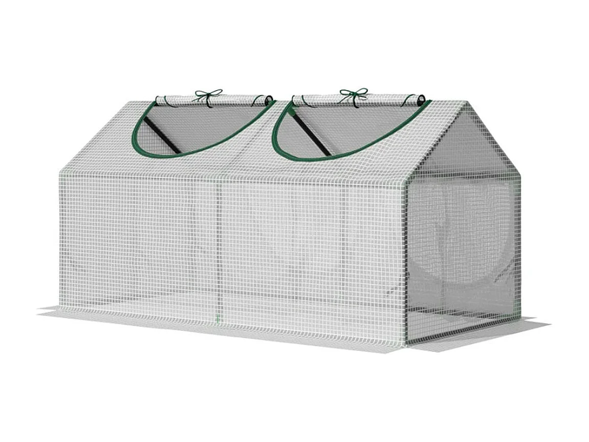 Invernadero de terraza blanco 120x60x60 cm Outsunny