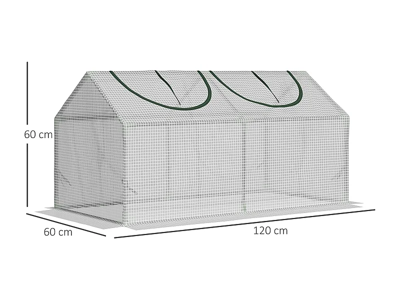 Invernadero de terraza blanco 120x60x60 cm Outsunny