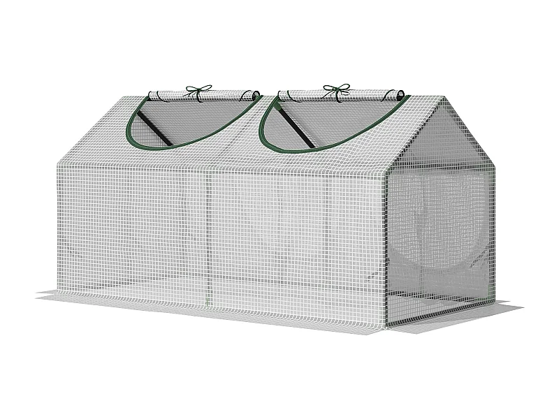 Invernadero de terraza blanco 120x60x60 cm Outsunny