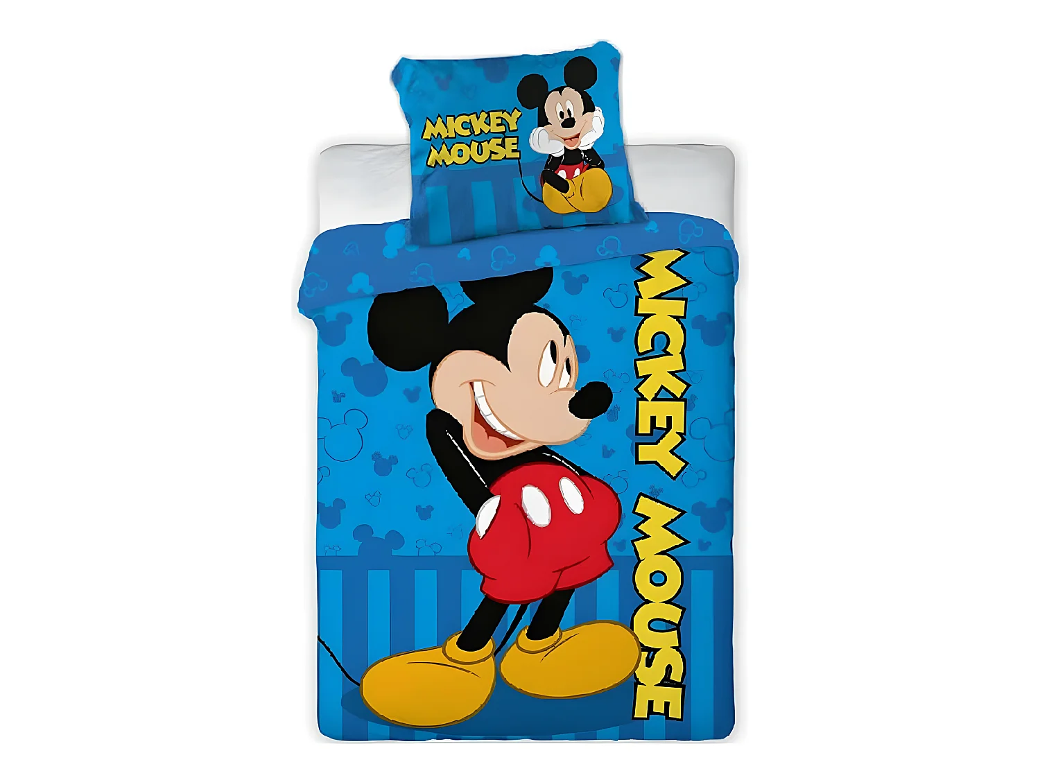 Parure De Couette 140 X 200 "mickey Mouse 1" Microfibre / 100% Polyester