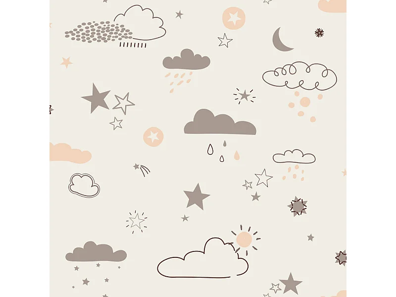 Parure de couette 140 x 200 "Ours" Réversible 100% Coton / 57 Fils/cm²