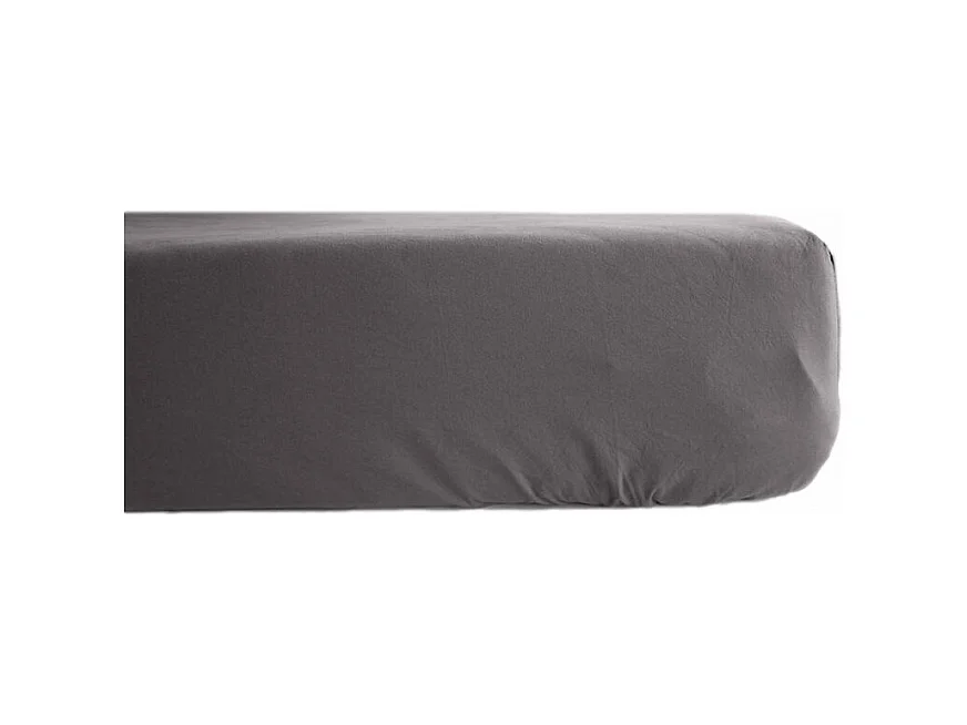 Drap housse percale pur coton peigné longues fibres 80 fils/cm² avec bonnet de 35 cm Vent du sud