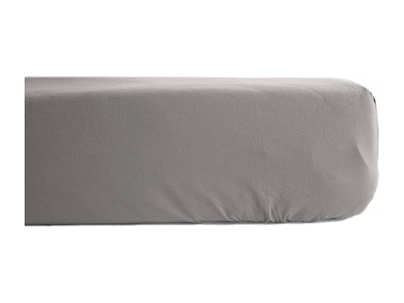 Drap housse percale pur coton peigné longues fibres 80 fils/cm² avec bonnet de 35 cm Vent du sud