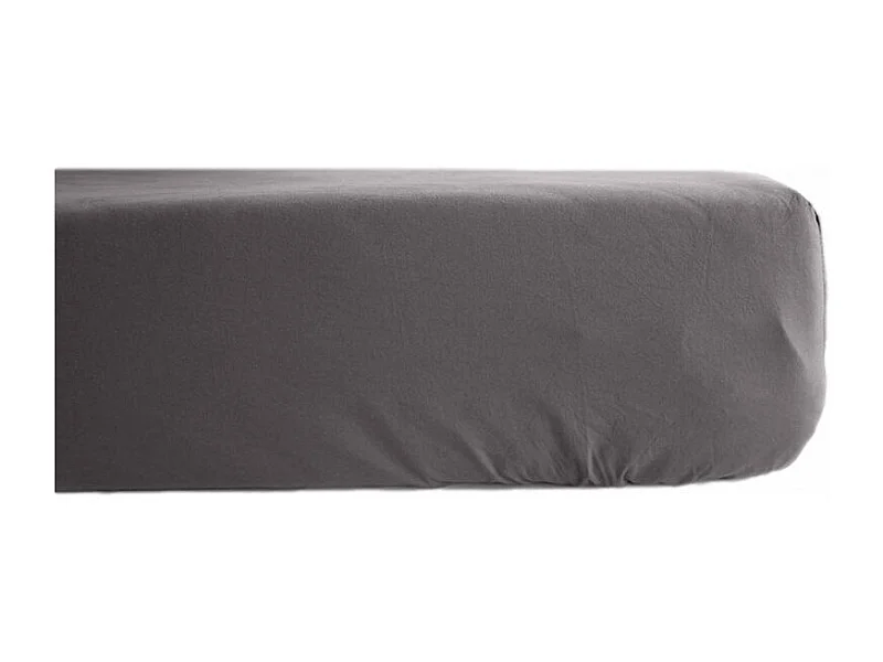 Drap housse percale pur coton peigné longues fibres 80 fils/cm² avec bonnet de 35 cm Vent du sud
