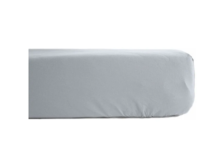 Drap housse percale pur coton peigné longues fibres 80 fils/cm² avec bonnet de 35 cm Vent du sud