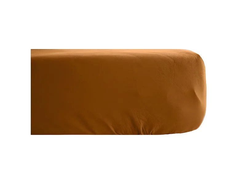 Drap housse Palace pur coton teint lavé 63 fils/cm² Vent du sud