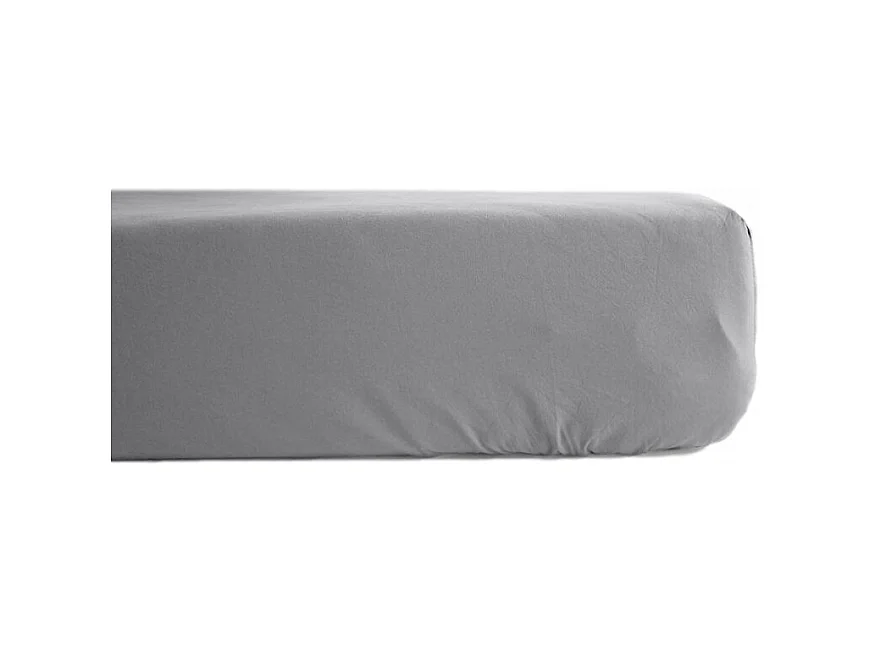 Drap housse percale pur coton peigné longues fibres 80 fils/cm² avec bonnet de 35 cm Vent du sud