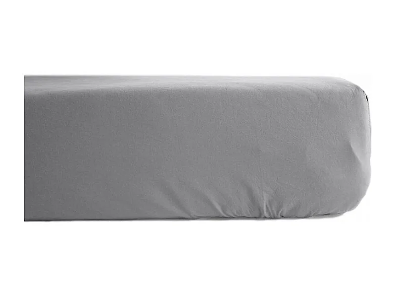 Drap housse percale pur coton peigné longues fibres 80 fils/cm² avec bonnet de 35 cm Vent du sud