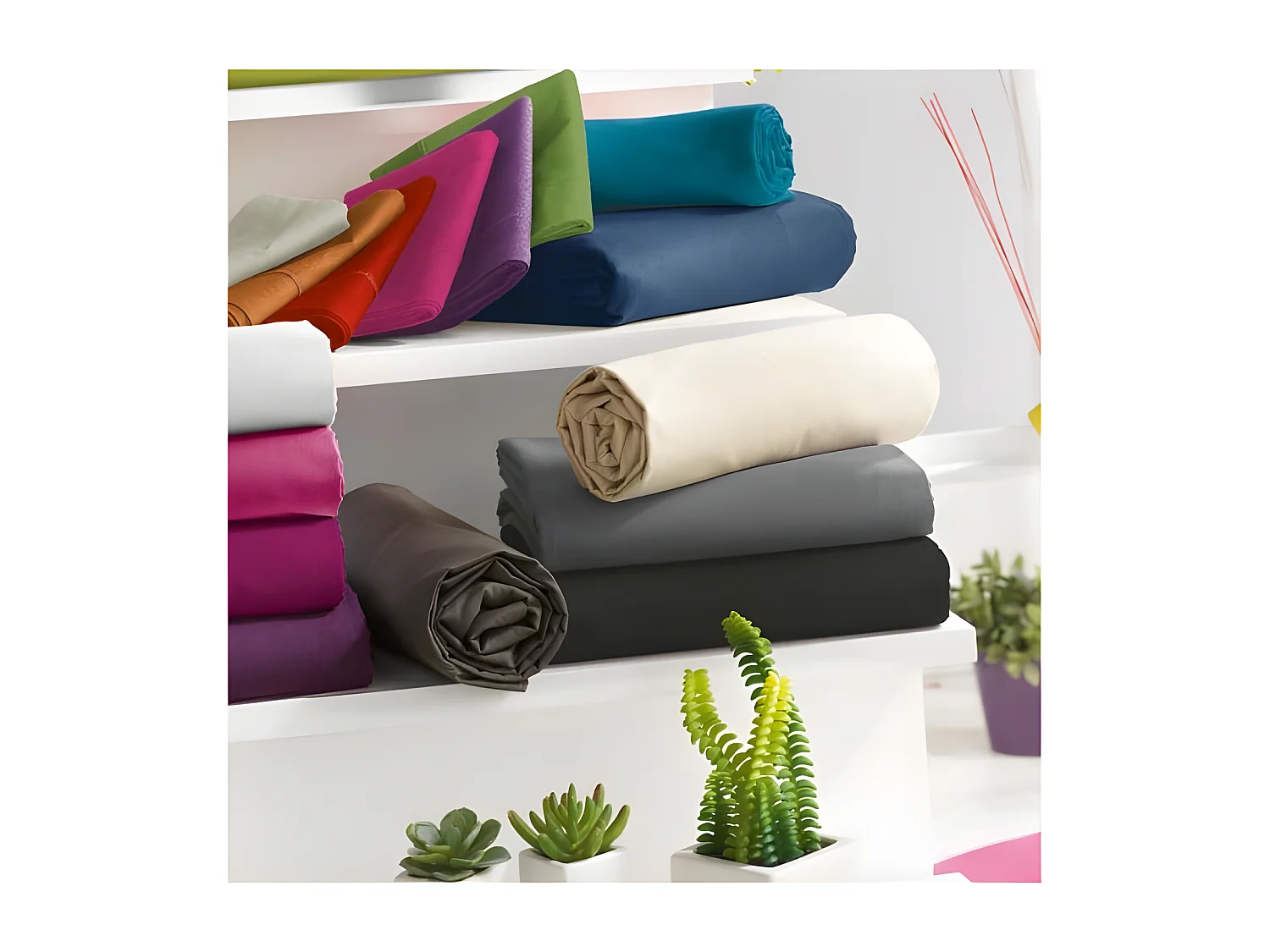 Drap Housse Marine 200 X 200 Cm / 100% Coton / 57 Fils/cm² "king Size"