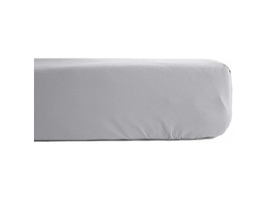 Drap housse percale pur coton peigné longues fibres 80 fils/cm² avec bonnet de 35 cm Vent du sud