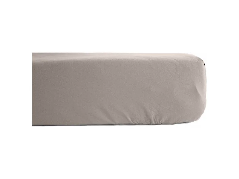 Drap housse percale pur coton peigné longues fibres 80 fils/cm² avec bonnet de 35 cm Vent du sud