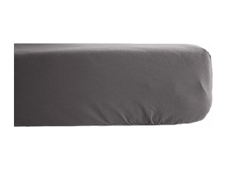 Drap housse percale pur coton peigné longues fibres 80 fils/cm² avec bonnet de 35 cm Vent du sud