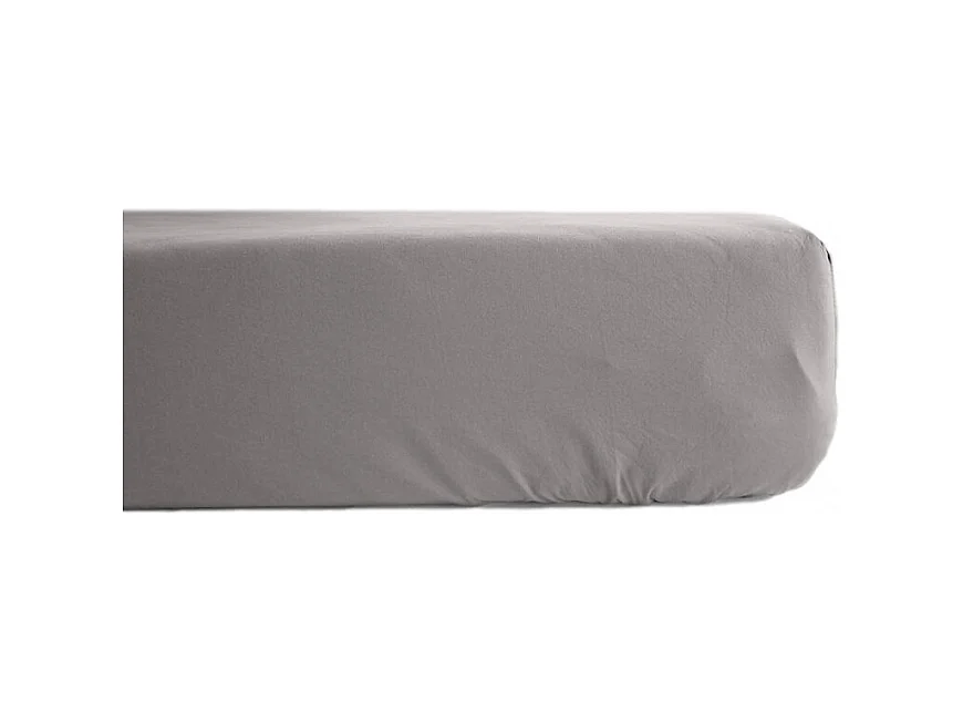 Drap housse percale pur coton peigné longues fibres 80 fils/cm² avec bonnet de 35 cm Vent du sud