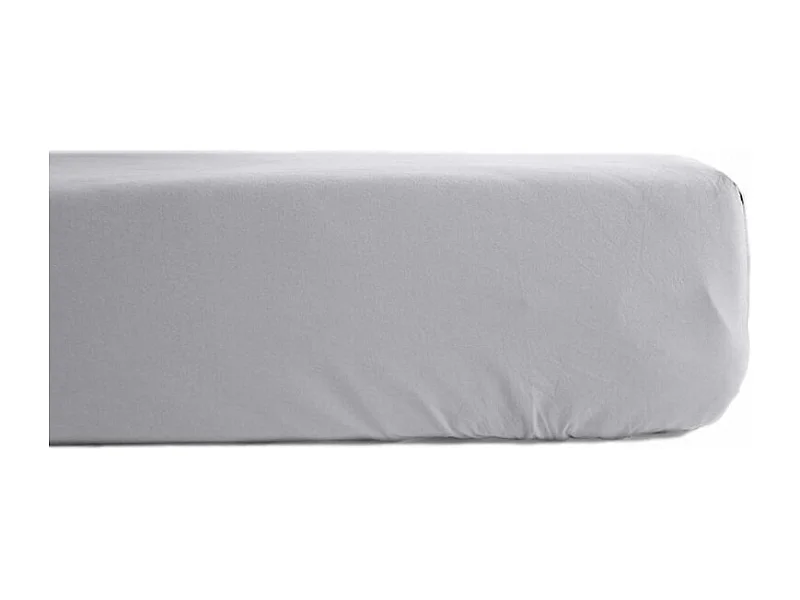Drap housse percale pur coton peigné longues fibres 80 fils/cm² avec bonnet de 35 cm Vent du sud