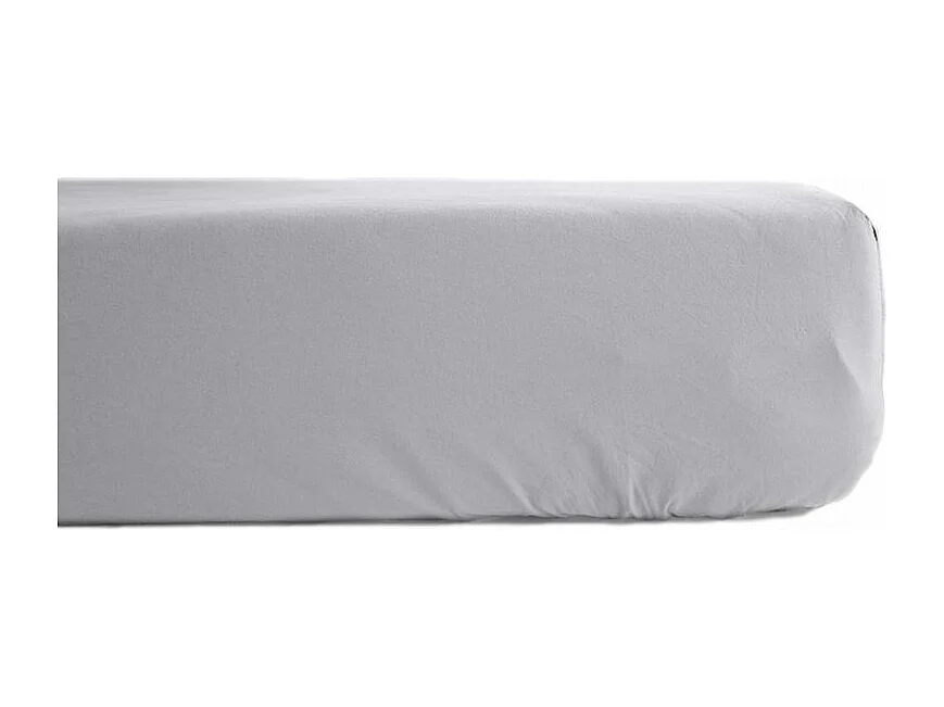 Drap housse percale pur coton peigné longues fibres 80 fils/cm² avec bonnet de 35 cm Vent du sud