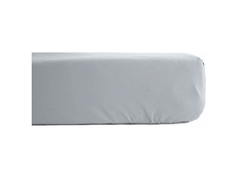 Drap housse percale pur coton peigné longues fibres 80 fils/cm² avec bonnet de 35 cm Vent du sud