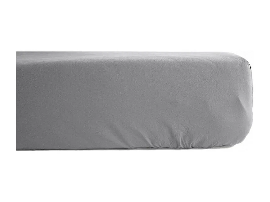 Drap housse percale pur coton peigné longues fibres 80 fils/cm² avec bonnet de 35 cm Vent du sud