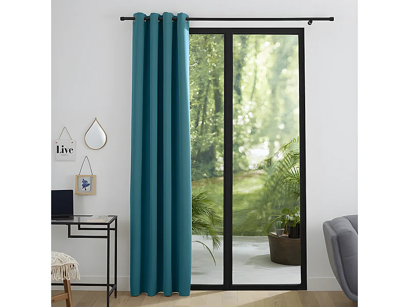 Rideau occultant 140 x 260 cm "Night" Turquoise